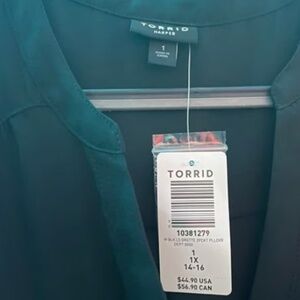 Harper Georgette Pullover 3/4 Sleeve Blouse Black -Size 1